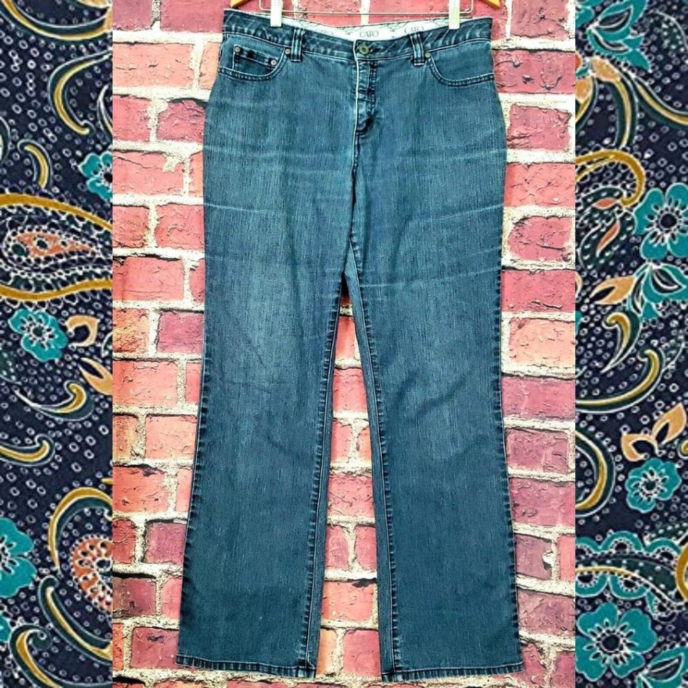 Cato Womens High Rise Bootcut Stretch Jeans Size 12 Regular 32" Inseam